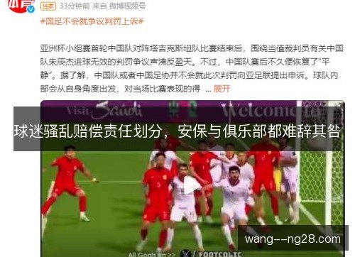 球迷骚乱赔偿责任划分，安保与俱乐部都难辞其咎